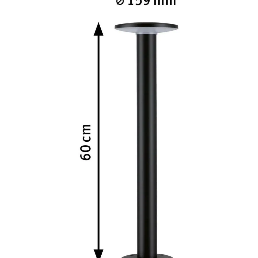 Clearance LED-pollarivalaisin Plug & Shine Plate, Smart Home Zigbee 3.0, IP44, RGBW+, 5W, antrasiitti Älyvalaisimet Ulos