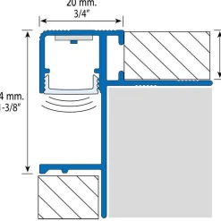 LED-porraslistan sisäkulmapala FI-306A, alumiini, eri värejä*Euroshrink Sale