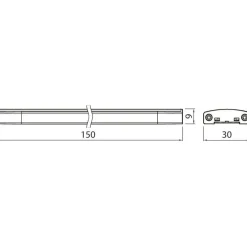 LED-profiili Linear 150 IP21 2.5W/830 3000 K*Airam Hot