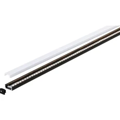 Online LED-profiili diffuusorilla Base White, musta/valkoinen, eri kokoja Led-Listat