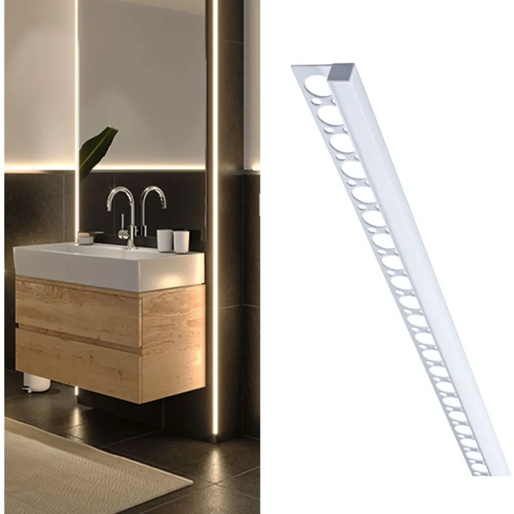 New LED-profiili LumiTiles Frame, anodisoitu alumiini, eri kokoja Led-Listat