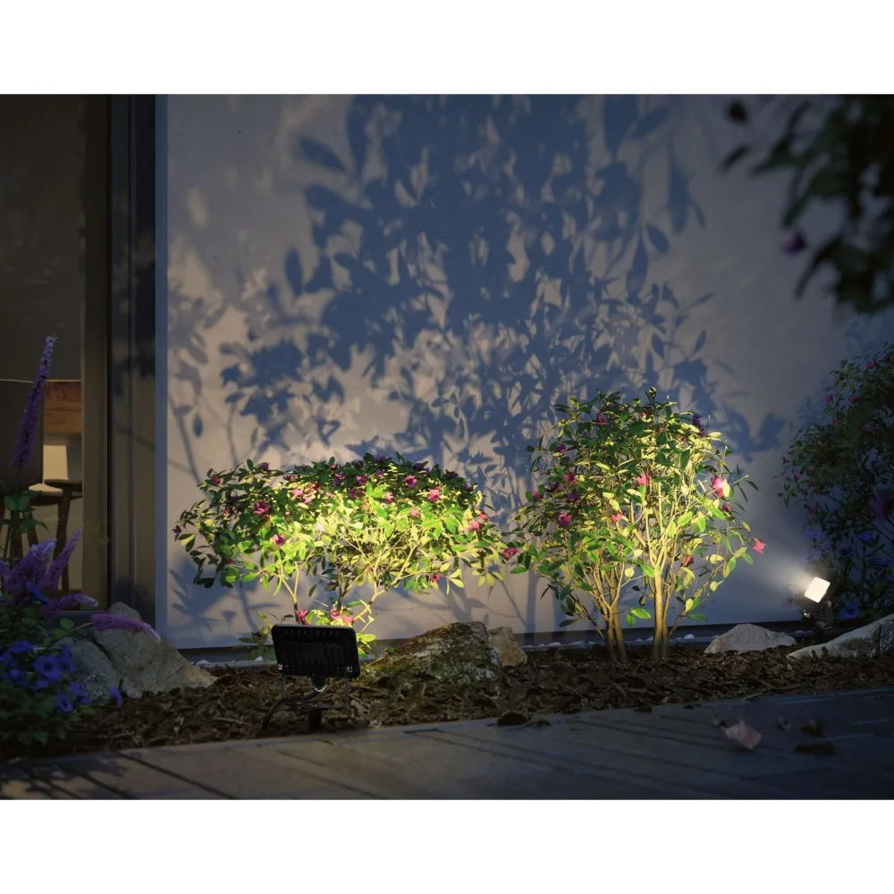 LED-puutarhaspotti Plug & Shine Fluter, IP65, 3000K, 6,8W, musta*Paulmann Best