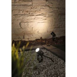 New LED-puutarhaspotti Plug & Shine maapiikki IP65 3000K 3.5W musta Puutarhavalaisimet