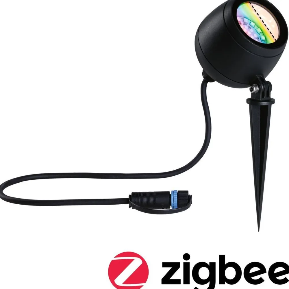 LED-puutarhaspotti Plug & Shine Kikolo, Smart Home Zigbee 3.0, IP65, RGBW+, antrasiitti*Paulmann Hot