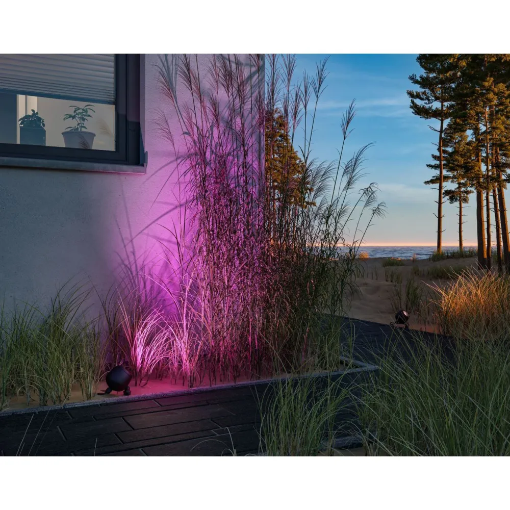 LED-puutarhaspotti Plug & Shine Kikolo, Smart Home Zigbee 3.0, IP65, RGBW+, antrasiitti*Paulmann Hot