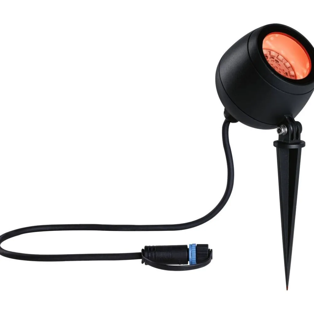 LED-puutarhaspotti Plug & Shine Kikolo, Smart Home Zigbee 3.0, IP65, RGBW+, antrasiitti*Paulmann Hot