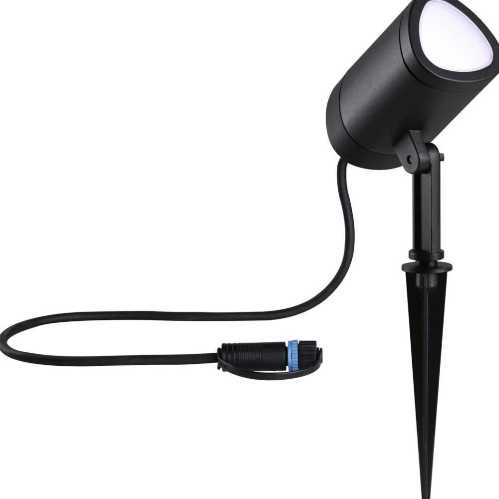 LED-puutarhaspotti Plug & Shine Shira, Smart Home Zigbee 3.0, IP65, RGBW+, antrasiitti*Paulmann Best