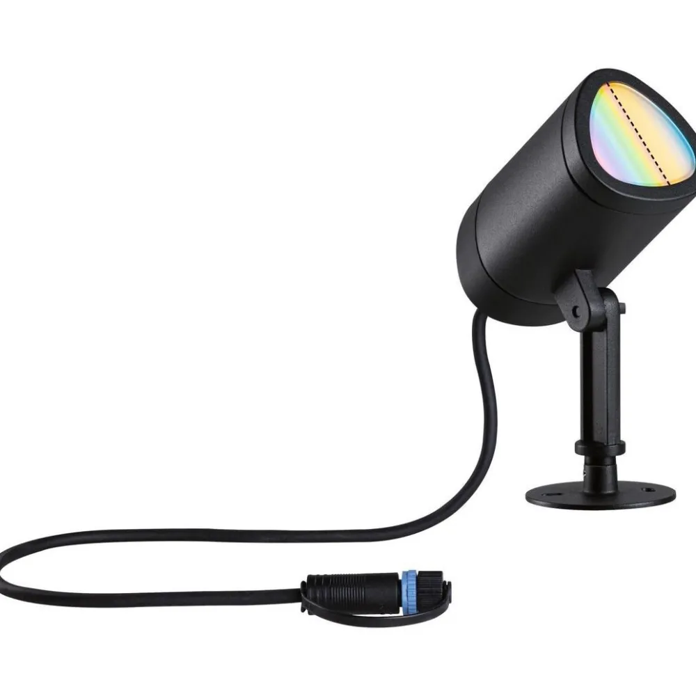 LED-puutarhaspotti Plug & Shine Shira, Smart Home Zigbee 3.0, IP65, RGBW+, antrasiitti*Paulmann Best
