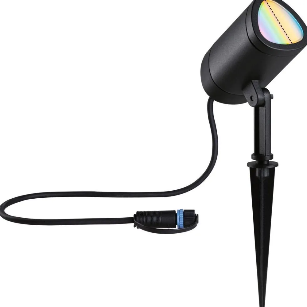 LED-puutarhaspotti Plug & Shine Shira, Smart Home Zigbee 3.0, IP65, RGBW+, antrasiitti*Paulmann Best