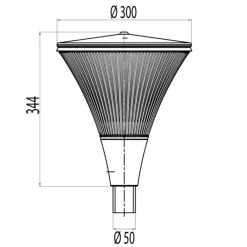 LED-pylväsvalaisin Aaria AA01APLED IP44 10W/840 antiikkipronssi Pylväsvalaisimet