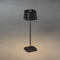 LED-pöytävalaisin Capri ladattava musta*Konstsmide Discount