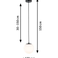 LED-riippuvalaisin Gove, IP44, 9W, eri värejä Ikkunavalaisimet