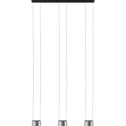 Outlet LED-riippuvalaisin Aldan, 2700K, himmennettävä, musta/harjattu alumiini Ikkunavalaisimet