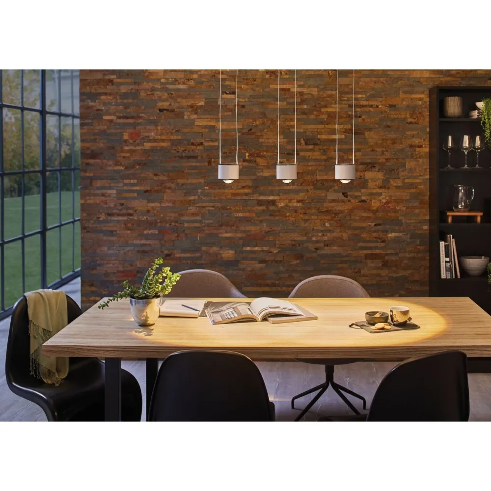 Outlet LED-riippuvalaisin Aldan, 2700K, himmennettävä, musta/harjattu alumiini Ikkunavalaisimet
