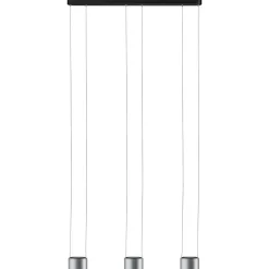 Outlet LED-riippuvalaisin Aldan, 2700K, himmennettävä, musta/harjattu alumiini Ikkunavalaisimet