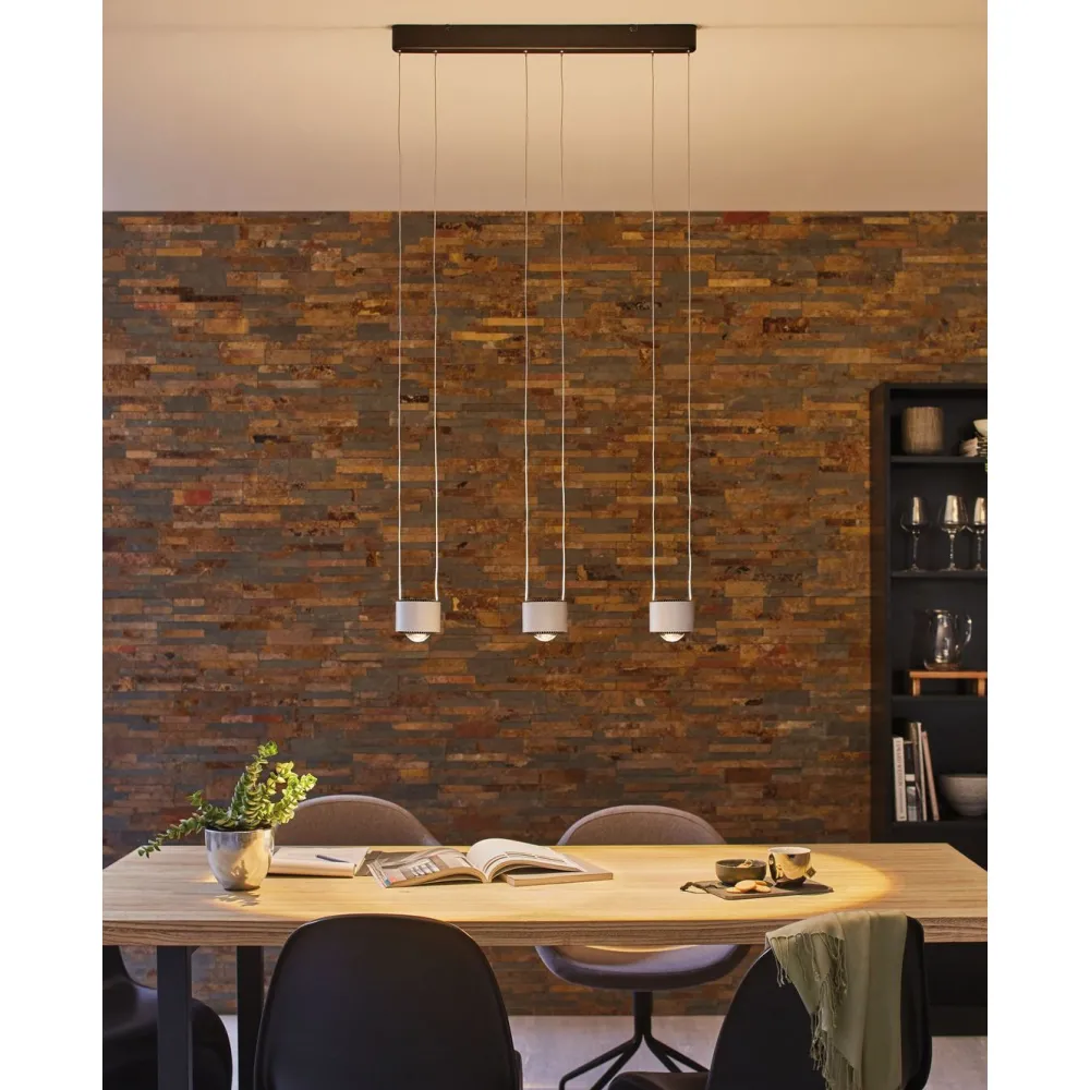 Outlet LED-riippuvalaisin Aldan, 2700K, himmennettävä, musta/harjattu alumiini Ikkunavalaisimet