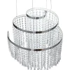 LED-riippuvalaisin Pomp, 38cm, kromi/kirkas Kattokruunut
