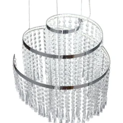 LED-riippuvalaisin Pomp, 38cm, kromi/kirkas Kattokruunut