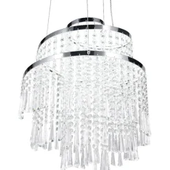 LED-riippuvalaisin Pomp, 38cm, kromi/kirkas Kattokruunut