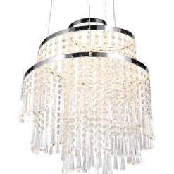 LED-riippuvalaisin Pomp, 38cm, kromi/kirkas Kattokruunut