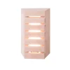 LED-saunavalaisin Saunaled 180TRL 8W/827 312x182x66 mm himmennettävä IP65 tervaleppä Saunan Seinävalot|Led-Saunavalot
