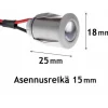 LED-saunavalaisin Highline Sauna+ 1x3W alumiini lisäosa settiin*Saas Instruments