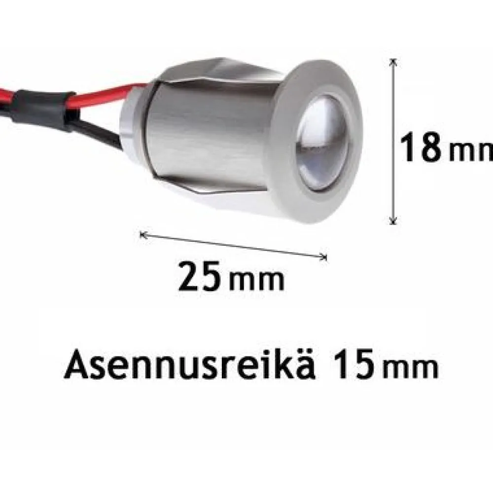 LED-saunavalaisin Highline Sauna+ 1x3W alumiini lisäosa settiin*Saas Instruments