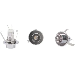 Discount LED-saunavalosarja 9x0,25W IP54/20 3500K hopea Led-Saunavalot