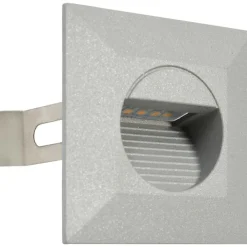 LED-seinävalaisimet ulkokäyttöön, 6 kpl, 5 W, hopea, neliö*FinePRICE Clearance