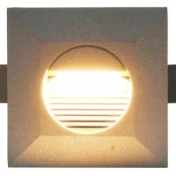 LED-seinävalaisimet ulkokäyttöön, 6 kpl, 5 W, hopea, neliö*FinePRICE Clearance