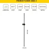 Best LED-seinävalaisin Wible 121 cm musta Seinävalaisimet
