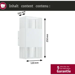 LED-seinävalaisin Tharin, 120x104mm, IP44, 3000K, 2x3.7W*Paulmann