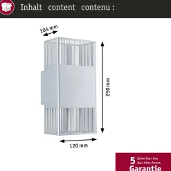 LED-seinävalaisin Tharin, 120x104mm, IP44, 3000K, 2x3.7W*Paulmann