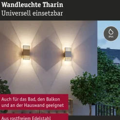 LED-seinävalaisin Tharin, 120x104mm, IP44, 3000K, 2x3.7W*Paulmann