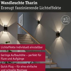LED-seinävalaisin Tharin, 120x104mm, IP44, 3000K, 2x3.7W*Paulmann