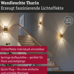 LED-seinävalaisin Tharin, 120x104mm, IP44, 3000K, 2x3.7W*Paulmann