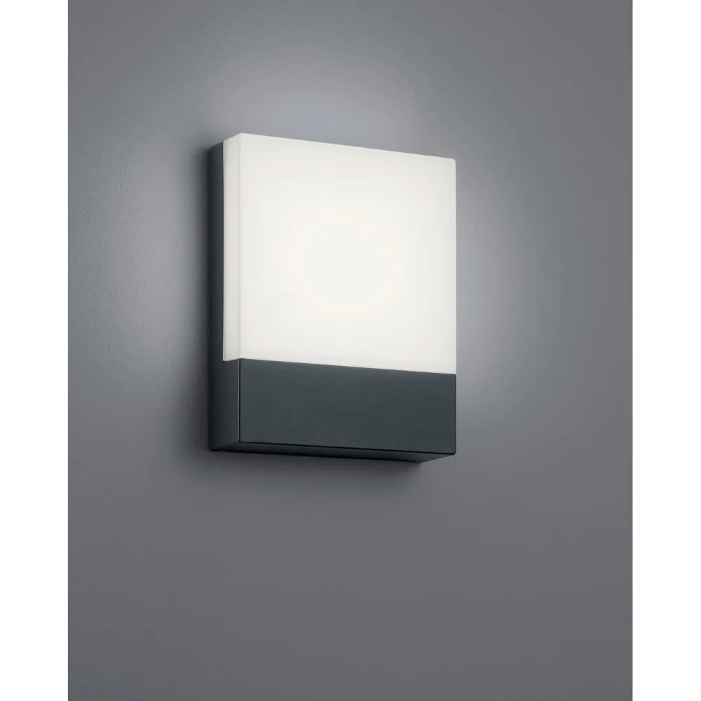 Best LED-seinävalaisin Pecos 200x160 mm antrasiitti Led-Ulkovalot