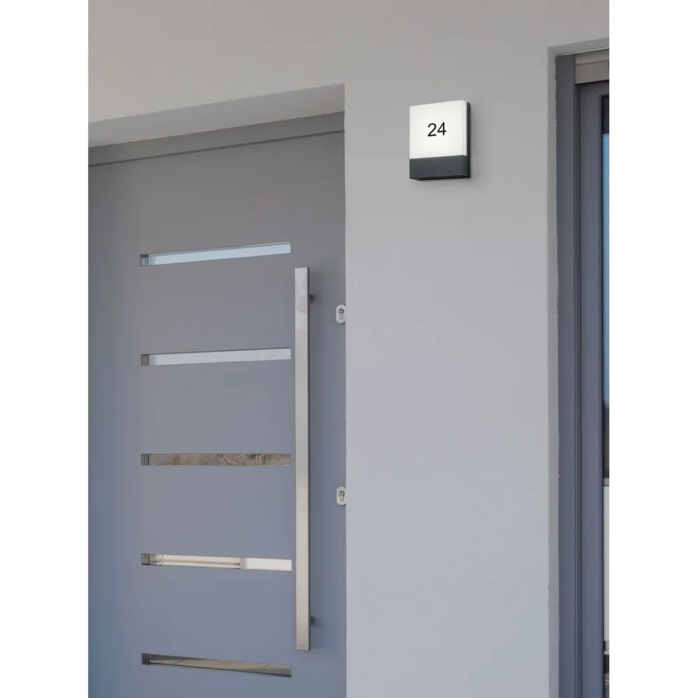 Best LED-seinävalaisin Pecos 200x160 mm antrasiitti Led-Ulkovalot