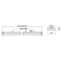 Sale LED-teollisuusvalaisin Optimus 600 mm IP44 25W/830 2500 lm Julkisten Tilojen Valaisimet