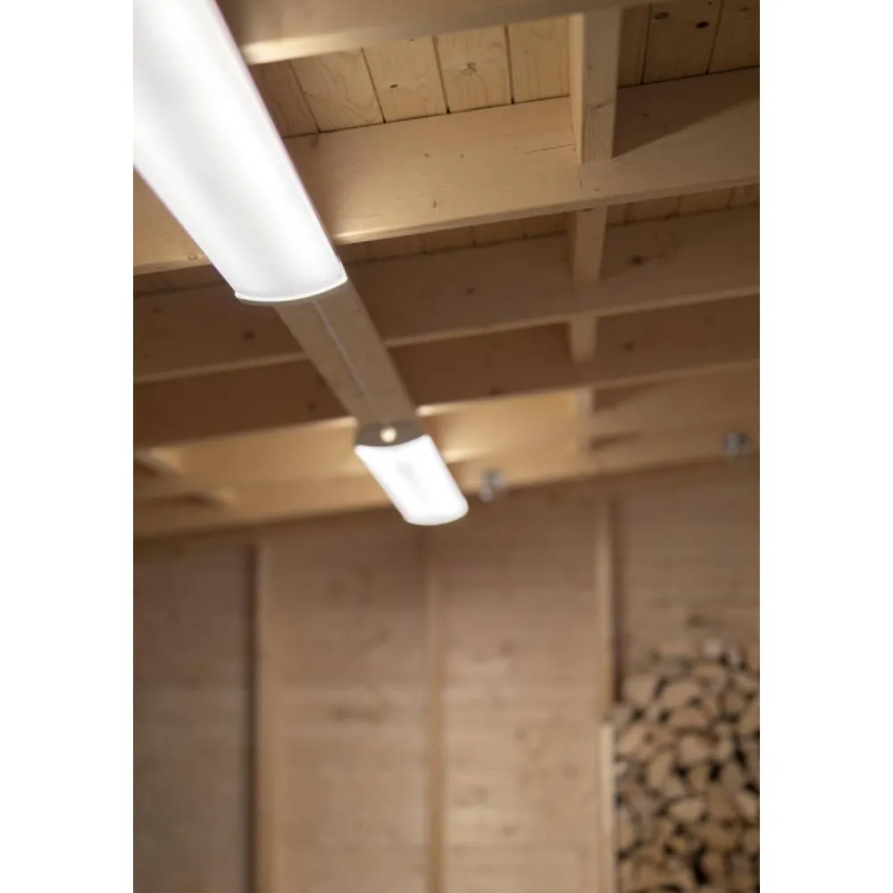 LED-teollisuusvalaisin Liteline Basic 1200 S tunnistimella 3000K IP44 valkoinen*Hide-a-lite Discount