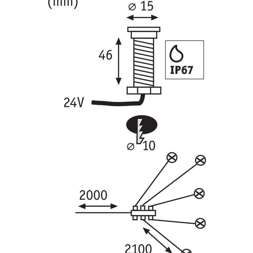 Outlet LED-Terassivalaisin Plug & Shine MicroPenPro 3000K rst Terassivalot|Terassivalot Ja Maavalot