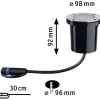 LED-terassivalaisin Plug & Shine, Smart Home Zigbee 3.0, IP65, säädettävä värilämpötila, musta*Paulmann Discount