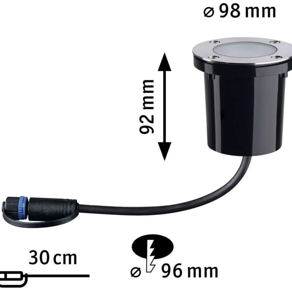 LED-terassivalaisin Plug & Shine, Smart Home Zigbee 3.0, IP65, säädettävä värilämpötila, musta*Paulmann Discount