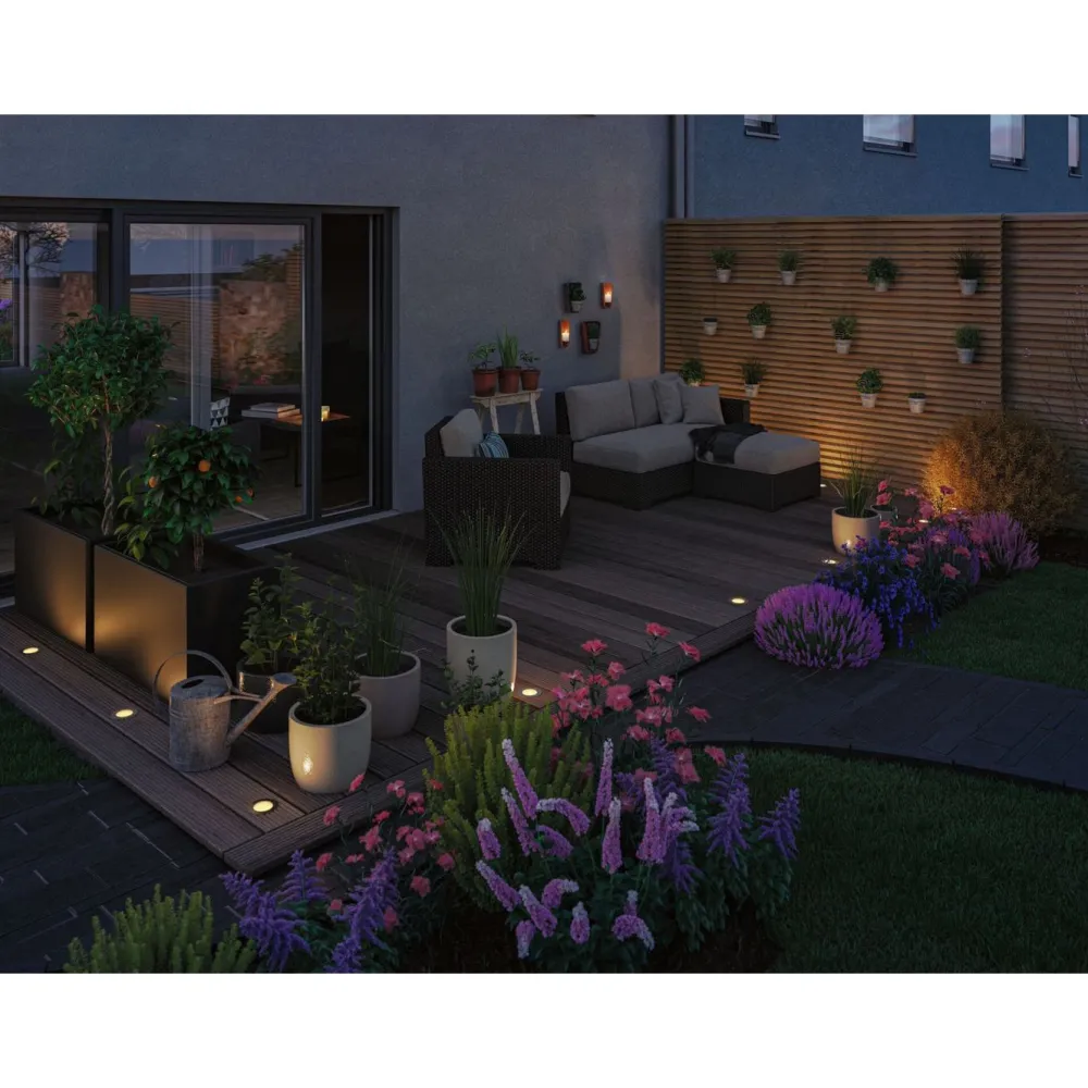 LED-terassivalaisin Plug & Shine, Smart Home Zigbee 3.0, IP65, säädettävä värilämpötila, musta*Paulmann Discount