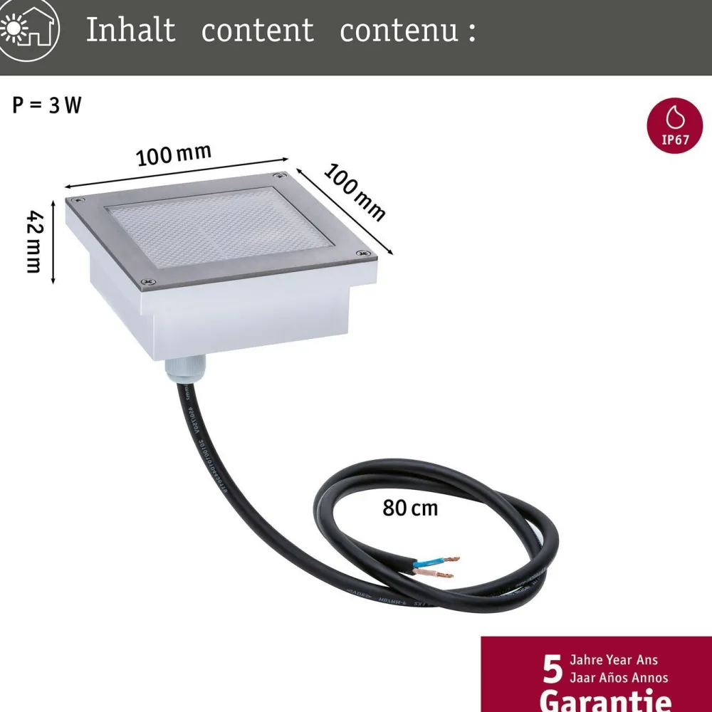 New LED-terassivalaisin Brick, Smart Home Zigbee 3.0, IP67, 10x10cm, säädettävä värilämpötila, rst Älyvalaisimet Ulos