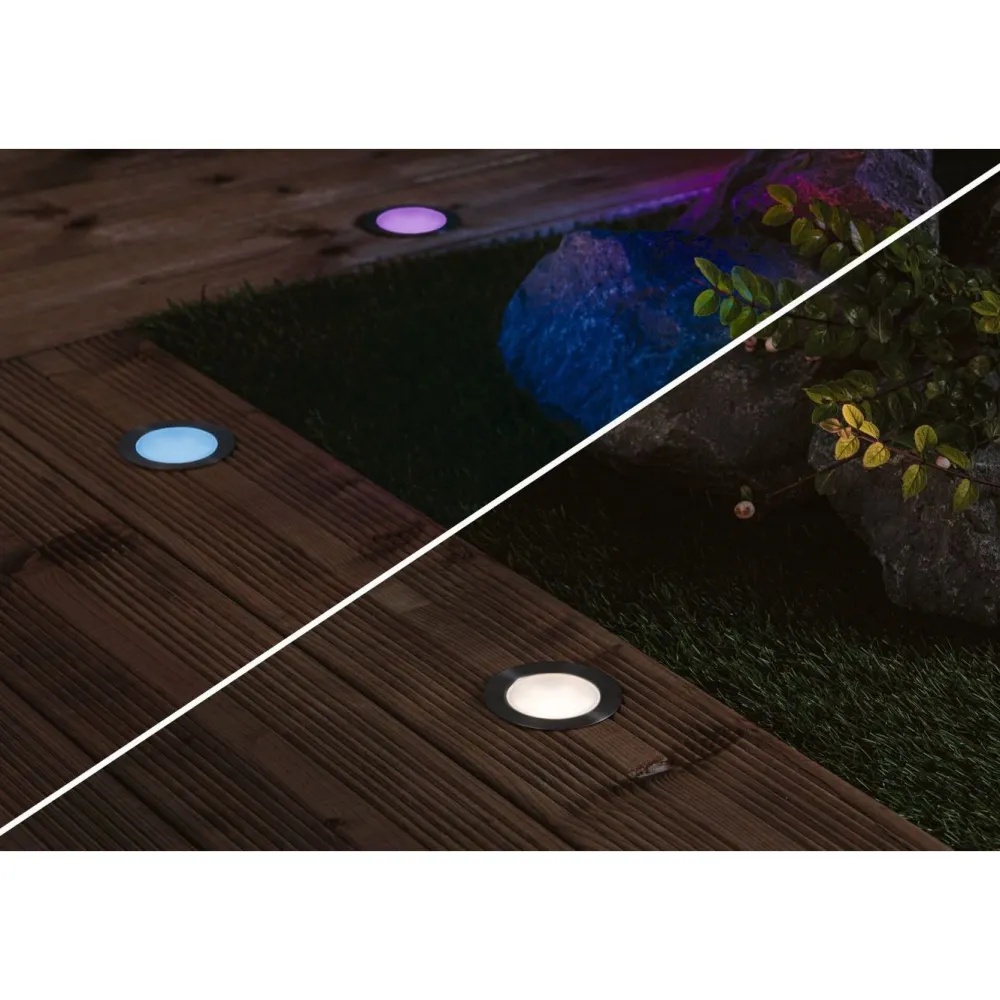 Best LED-terassivalaisinsarja Plug & Shine Floor, Smart Home Zigbee 3.0, IP67, RGBW+, 3x2W, rst Älyvalaisimet Ulos