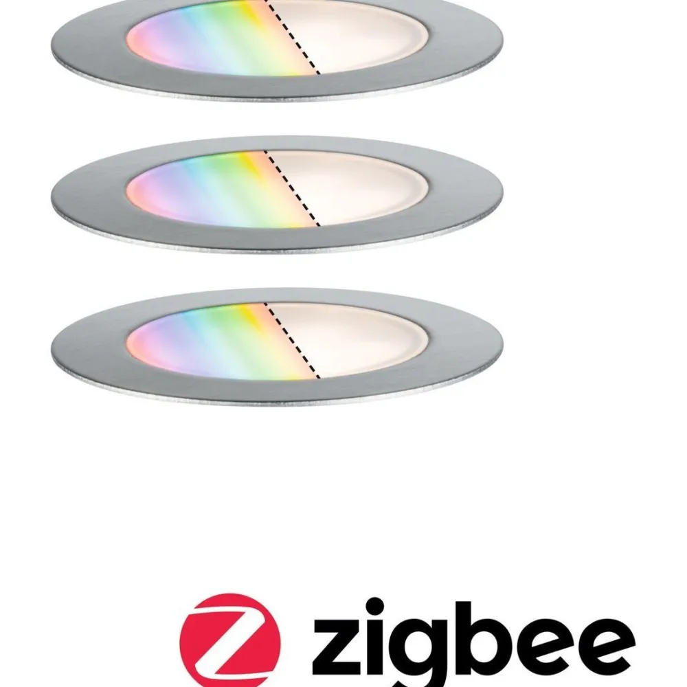 Best LED-terassivalaisinsarja Plug & Shine Floor, Smart Home Zigbee 3.0, IP67, RGBW+, 3x2W, rst Älyvalaisimet Ulos