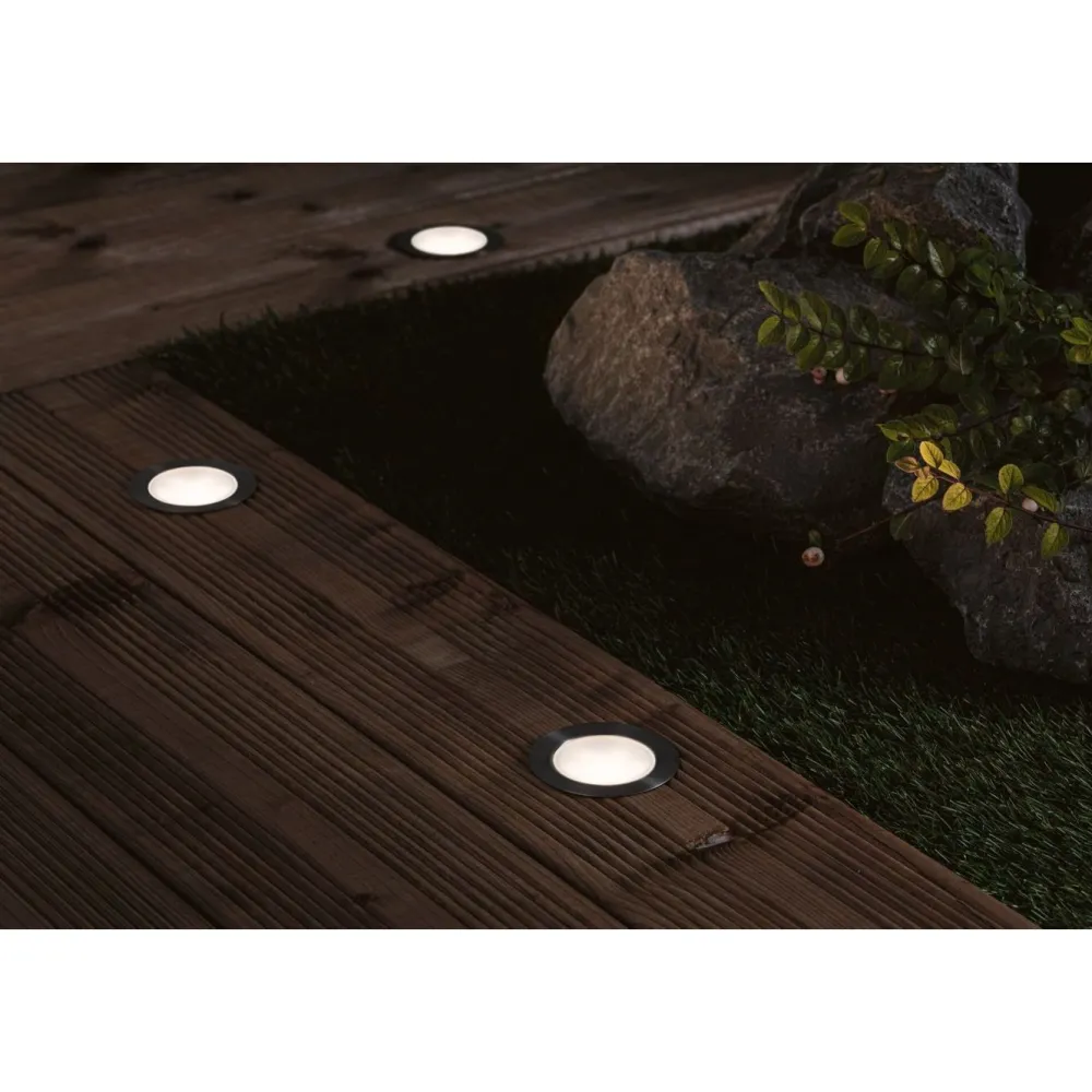 Best LED-terassivalaisinsarja Plug & Shine Floor, Smart Home Zigbee 3.0, IP67, RGBW+, 3x2W, rst Älyvalaisimet Ulos