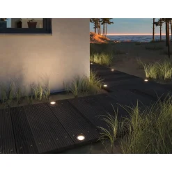 Best LED-terassivalaisinsarja Plug & Shine Floor, Smart Home Zigbee 3.0, IP67, RGBW+, 3x2W, rst Älyvalaisimet Ulos