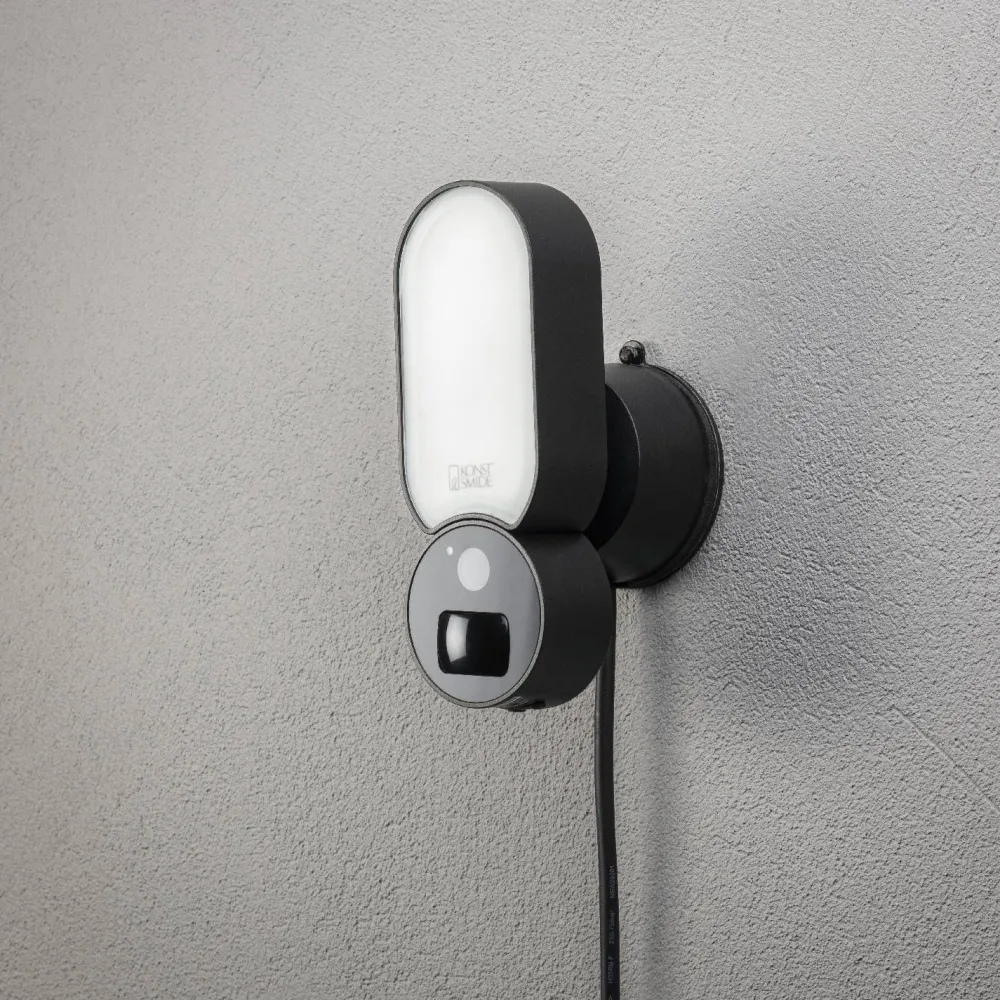 Outlet LED-tunnistinvalaisin Smartlight kameralla musta Älyvalaisimet Ulos